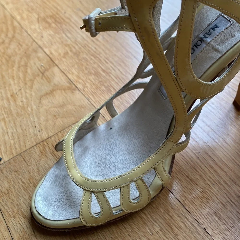 Manolo Blahnik Strappy Heels in Size 36.5 - Classic and Elegant